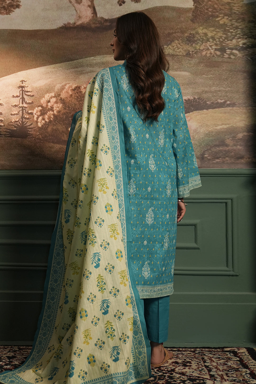 Zellbury | Unstitched 3 Piece Khaddar | Shirt Shalwar Dupatta - 0364 - House Of Hania