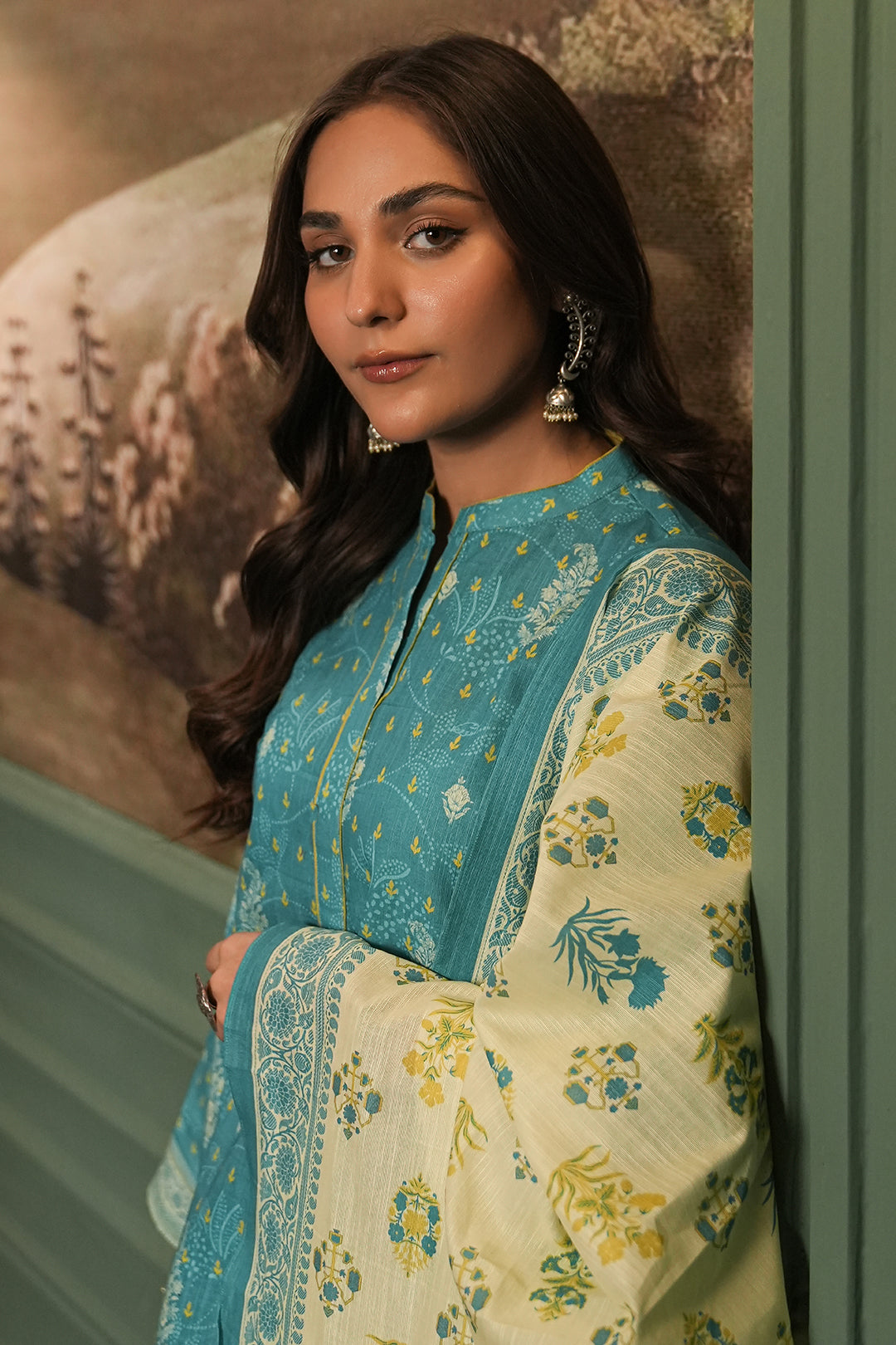 Zellbury | Unstitched 3 Piece Khaddar | Shirt Shalwar Dupatta - 0364 - House Of Hania