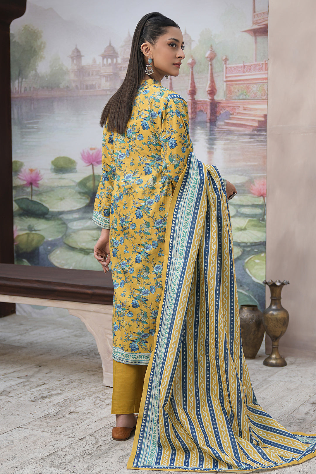 Zellbury | Unstitched 3 Piece Khaddar | Shirt Shalwar Dupatta - 0365 - House Of Hania