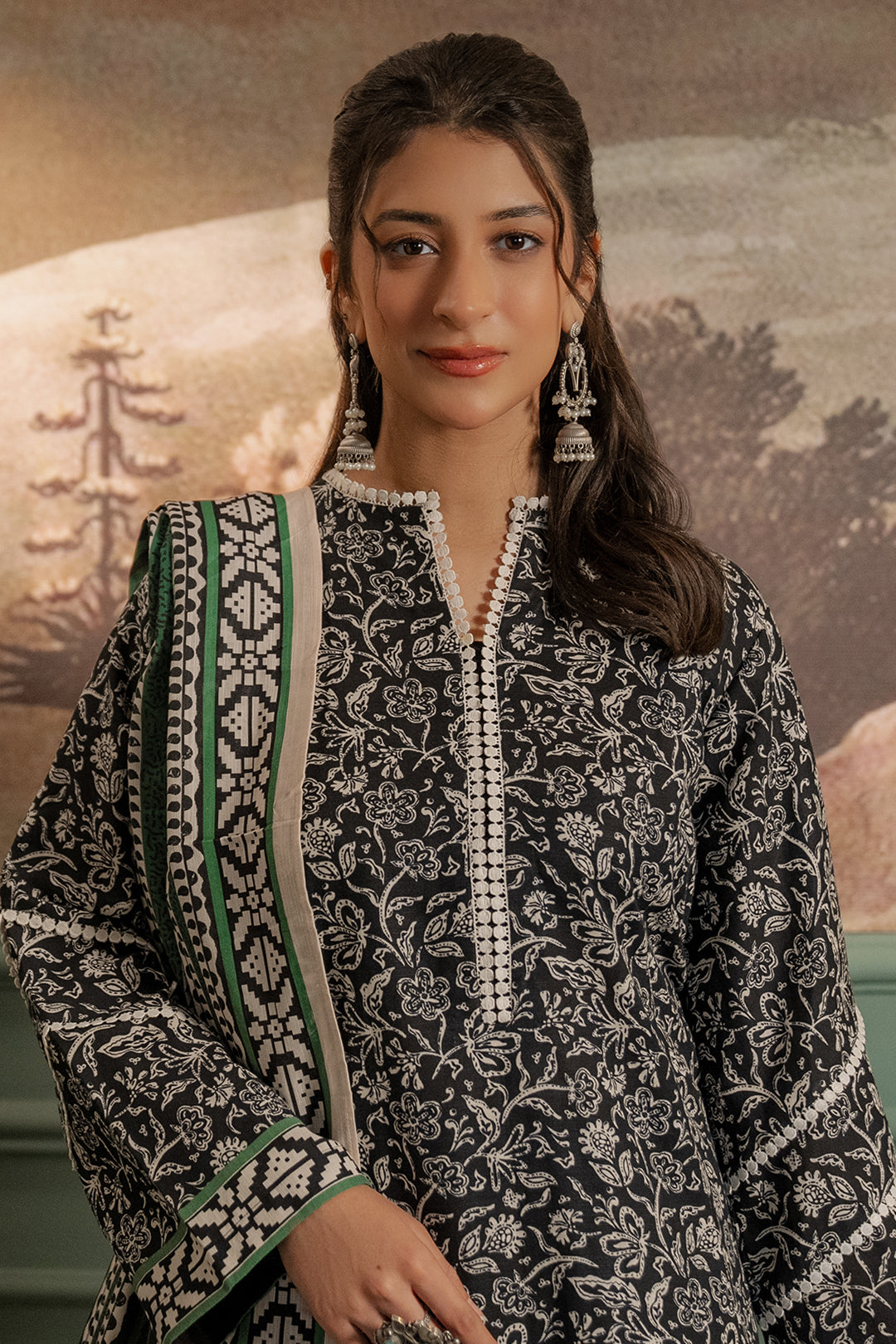 Zellbury | Unstitched 3 Piece Khaddar | Shirt Shalwar Dupatta - 0366 - House Of Hania