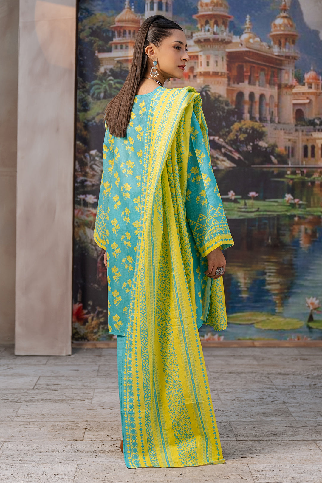 Zellbury | Unstitched 3 Piece Khaddar | Shirt Shalwar Dupatta - 0370 - House Of Hania