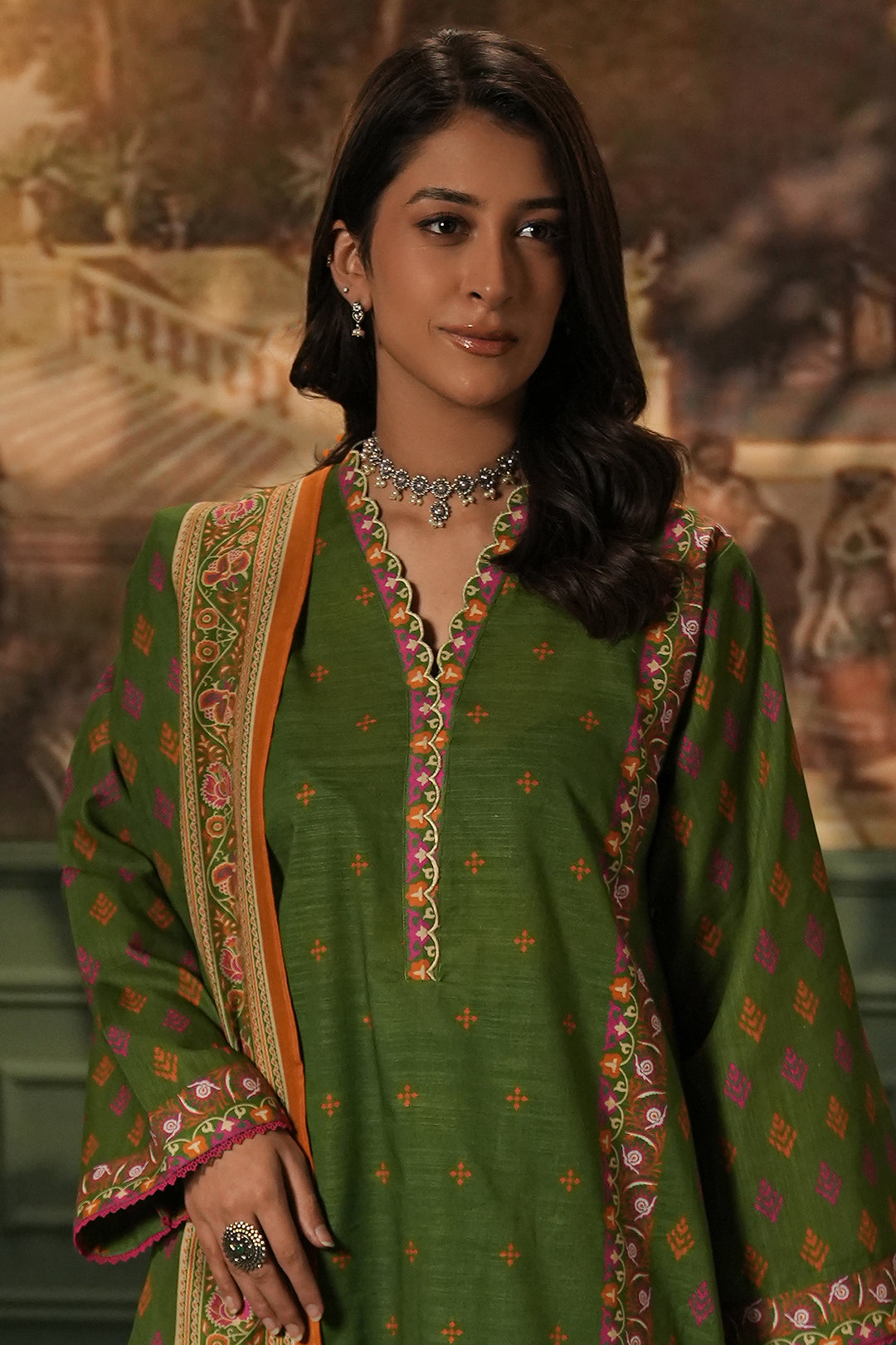 Zellbury | Unstitched 3 Piece Khaddar | Shirt Shalwar Dupatta - 0386 - House Of Hania