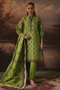 Zellbury | Unstitched 3 Piece Khaddar | Shirt Shalwar Dupatta - 0388 - House Of Hania