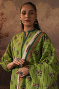 Zellbury | Unstitched 3 Piece Khaddar | Shirt Shalwar Dupatta - 0388 - House Of Hania