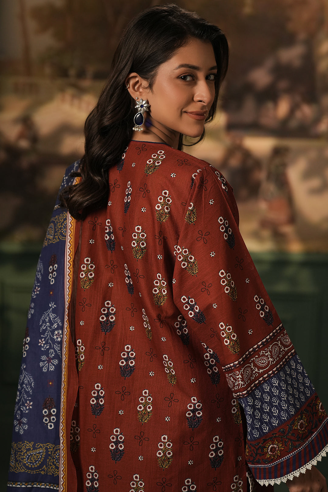 Zellbury | Unstitched 3 Piece Khaddar | Shirt Shalwar Dupatta - 0394 - House Of Hania
