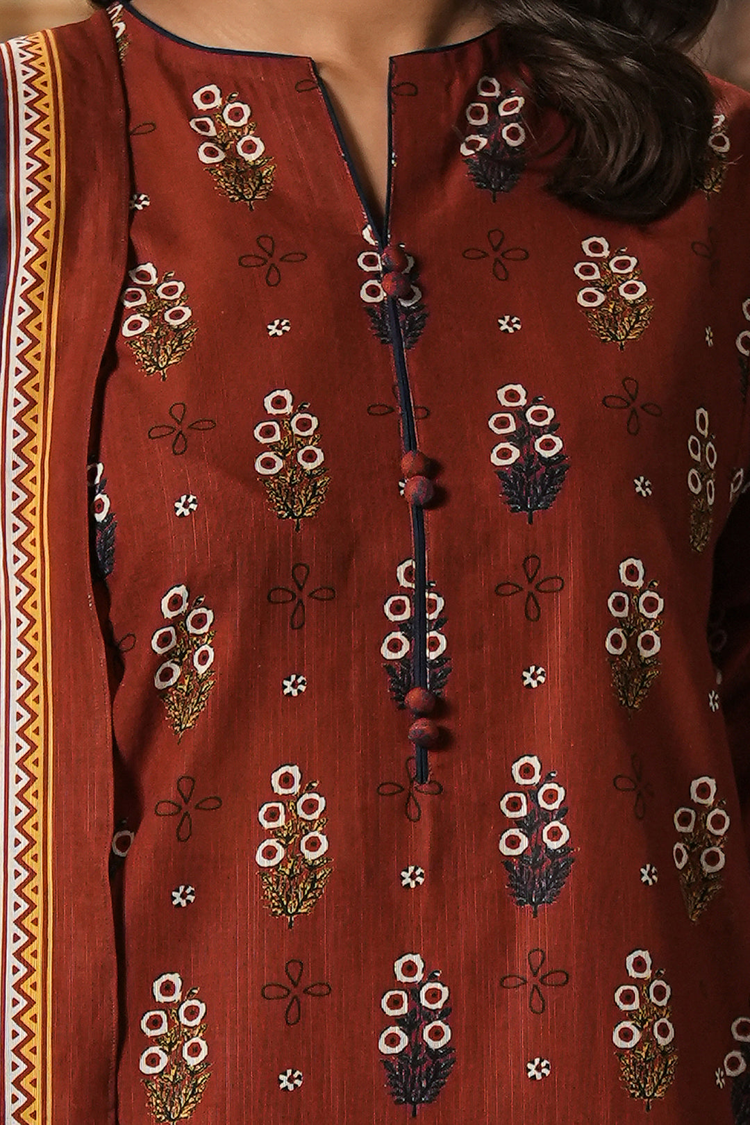 Zellbury | Unstitched 3 Piece Khaddar | Shirt Shalwar Dupatta - 0394 - House Of Hania