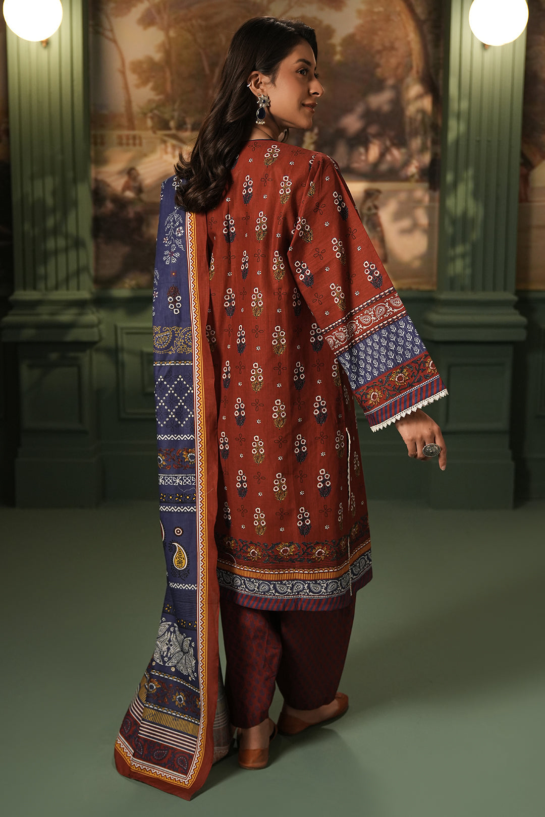 Zellbury | Unstitched 3 Piece Khaddar | Shirt Shalwar Dupatta - 0394 - House Of Hania
