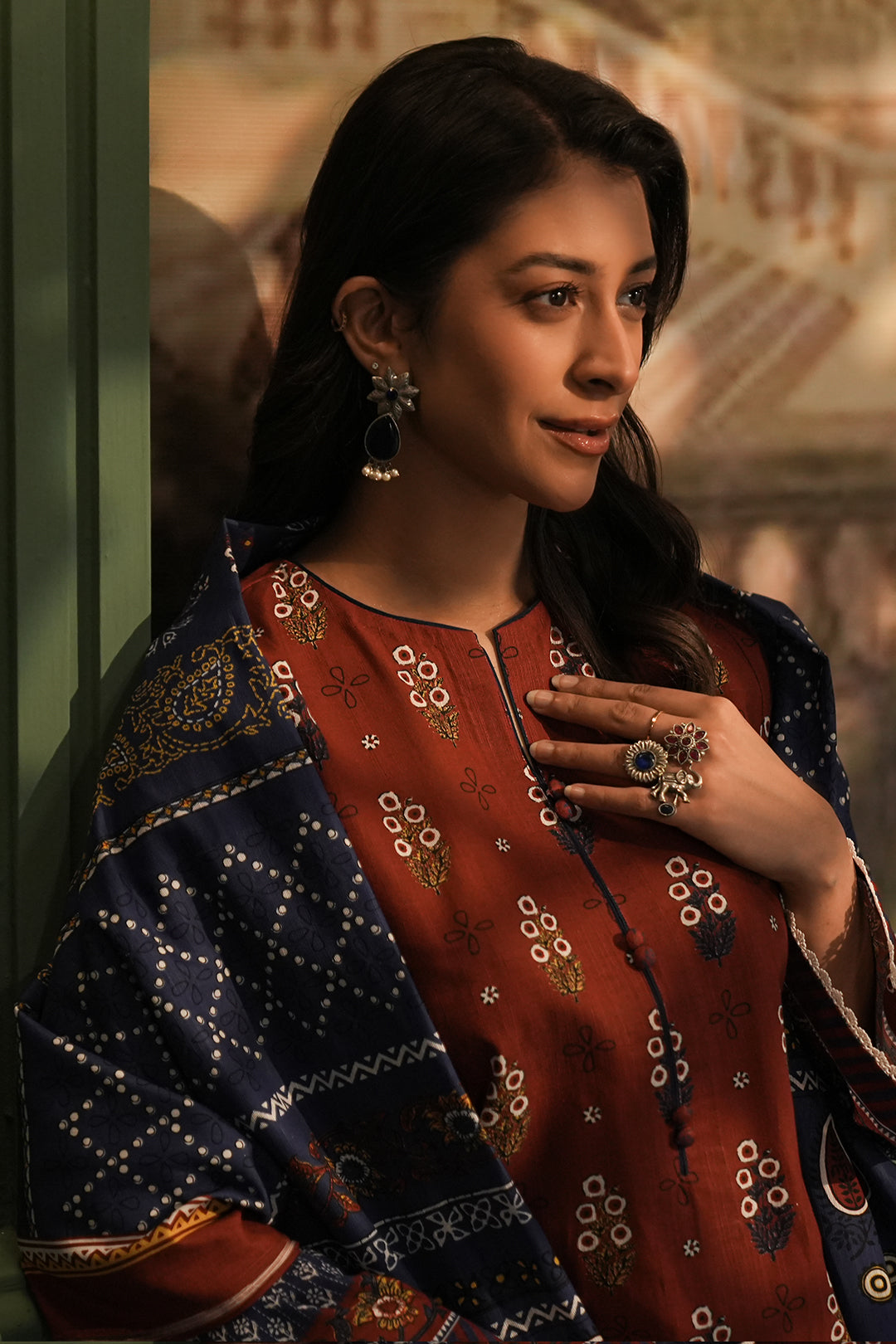 Zellbury | Unstitched 3 Piece Khaddar | Shirt Shalwar Dupatta - 0394 - House Of Hania