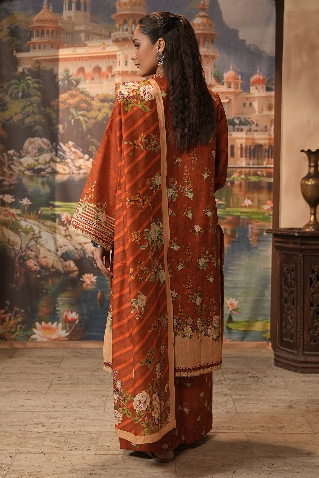 Zellbury | Unstitched 3 Piece Khaddar | Shirt Shalwar Dupatta - 0395 - House Of Hania