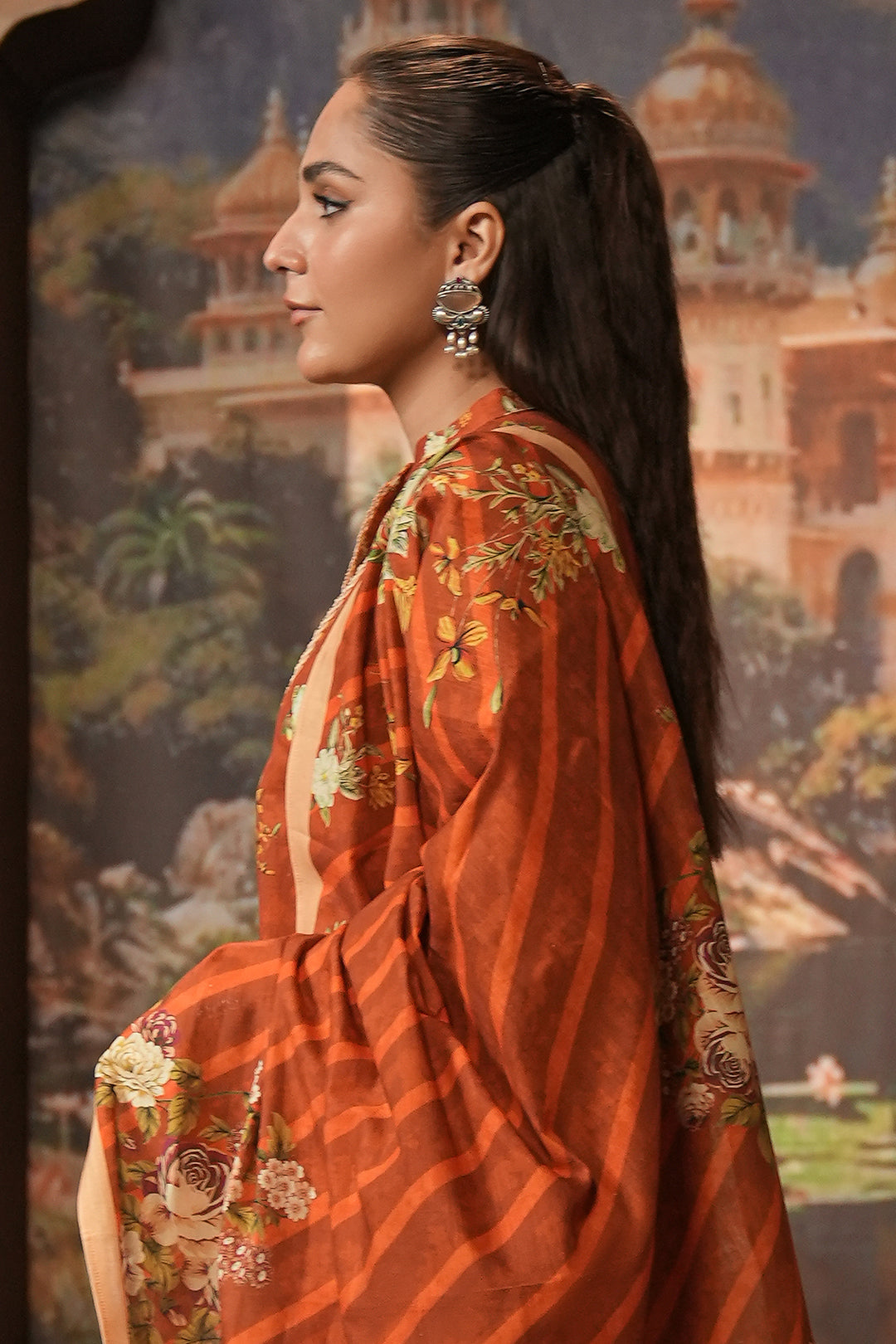 Zellbury | Unstitched 3 Piece Khaddar | Shirt Shalwar Dupatta - 0395 - House Of Hania