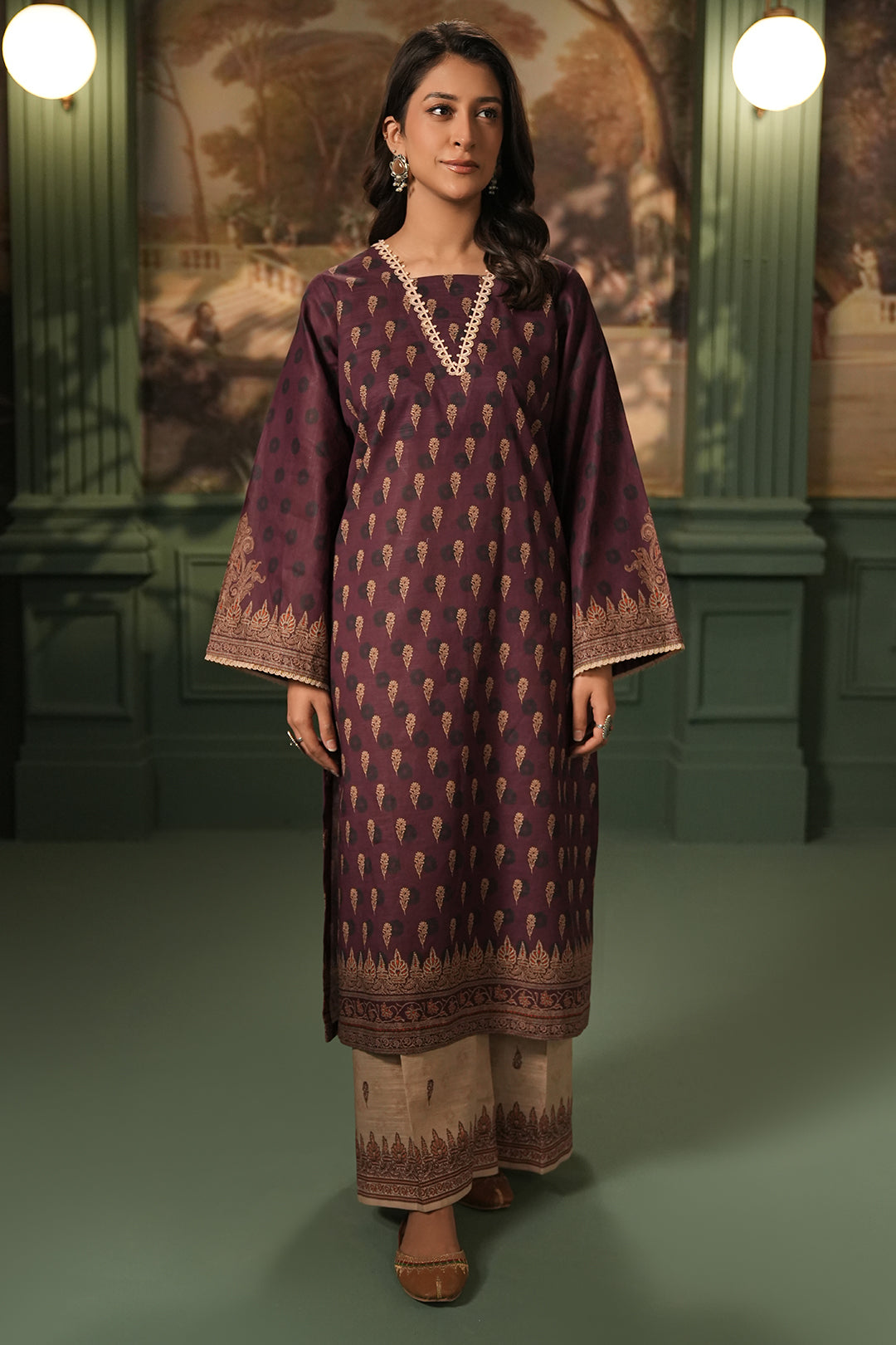 Zellbury | Unstitched 3 Piece Khaddar | Shirt Shalwar Dupatta - 0396 - House Of Hania
