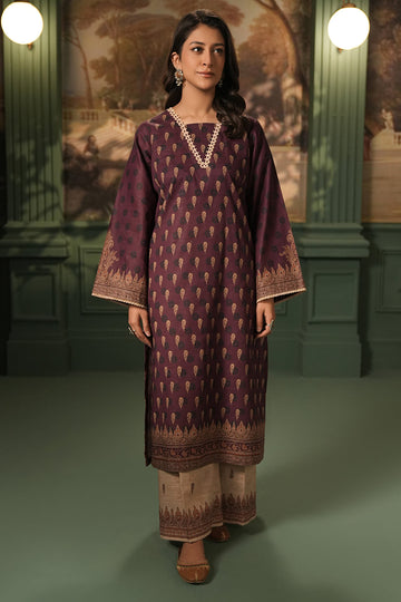 Zellbury | Unstitched 3 Piece Khaddar | Shirt Shalwar Dupatta - 0396 - House Of Hania