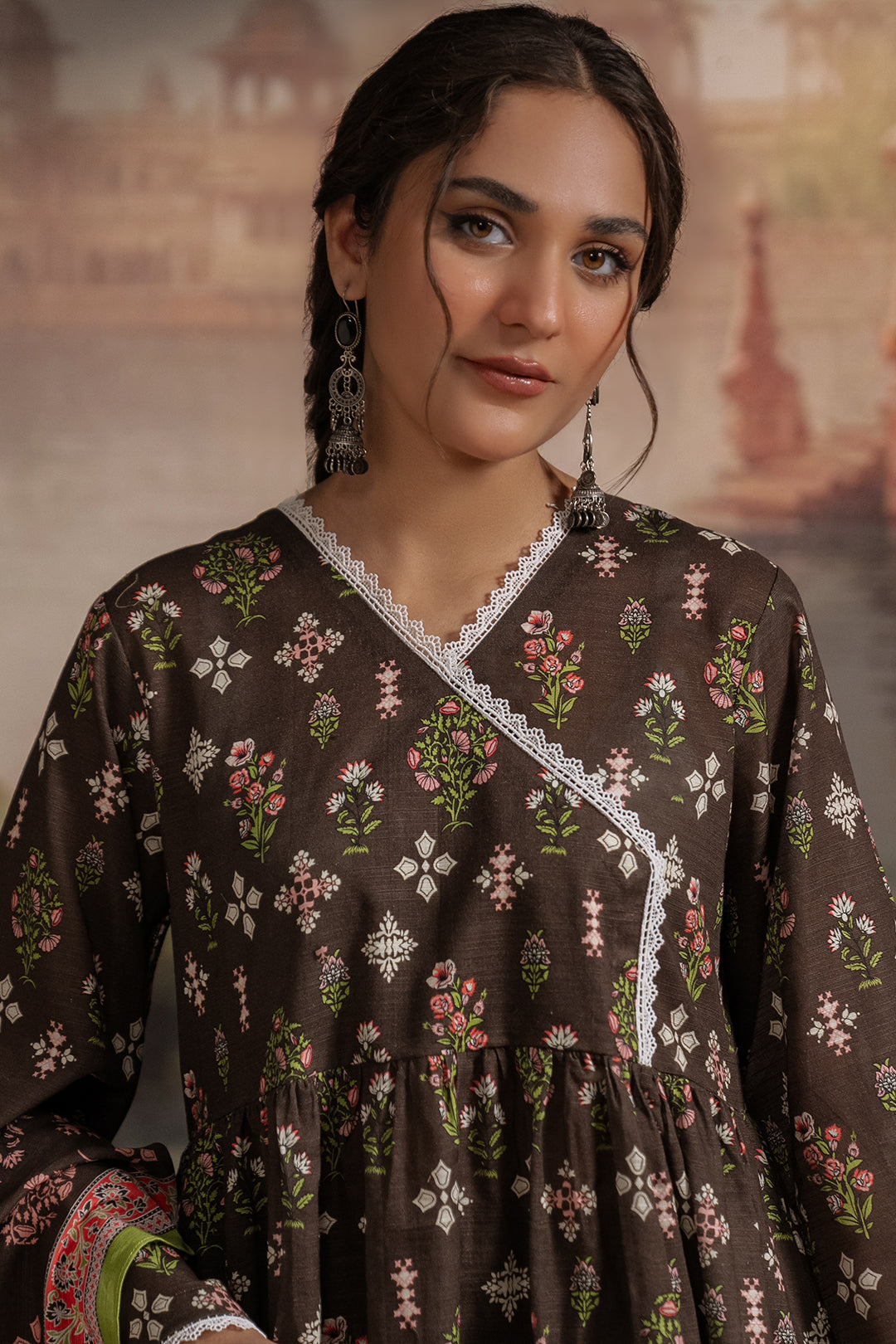 Zellbury | Unstitched 3 Piece Khaddar | Shirt Shalwar Dupatta - 0441 - House Of Hania