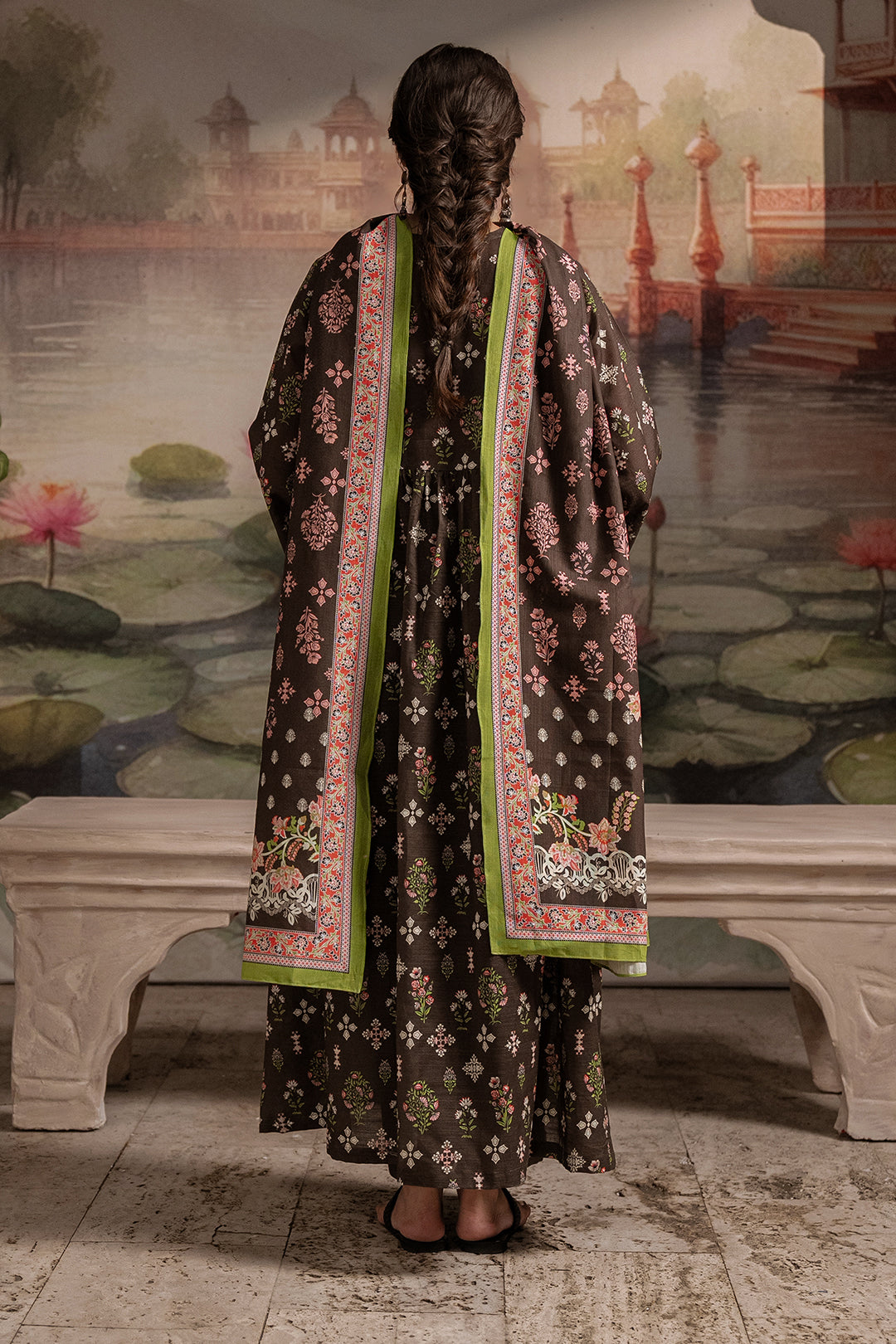 Zellbury | Unstitched 3 Piece Khaddar | Shirt Shalwar Dupatta - 0441 - House Of Hania