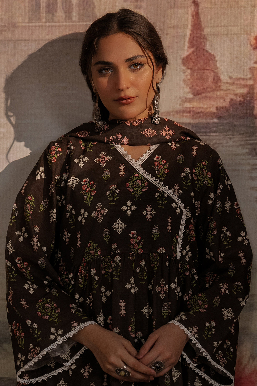 Zellbury | Unstitched 3 Piece Khaddar | Shirt Shalwar Dupatta - 0441 - House Of Hania