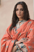 Zellbury | Unstitched 3 Piece Khaddar | Shirt Shalwar Dupatta - 0443 - House Of Hania