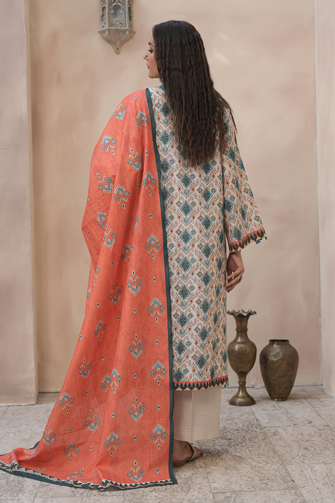 Zellbury | Unstitched 3 Piece Khaddar | Shirt Shalwar Dupatta - 0443 - House Of Hania
