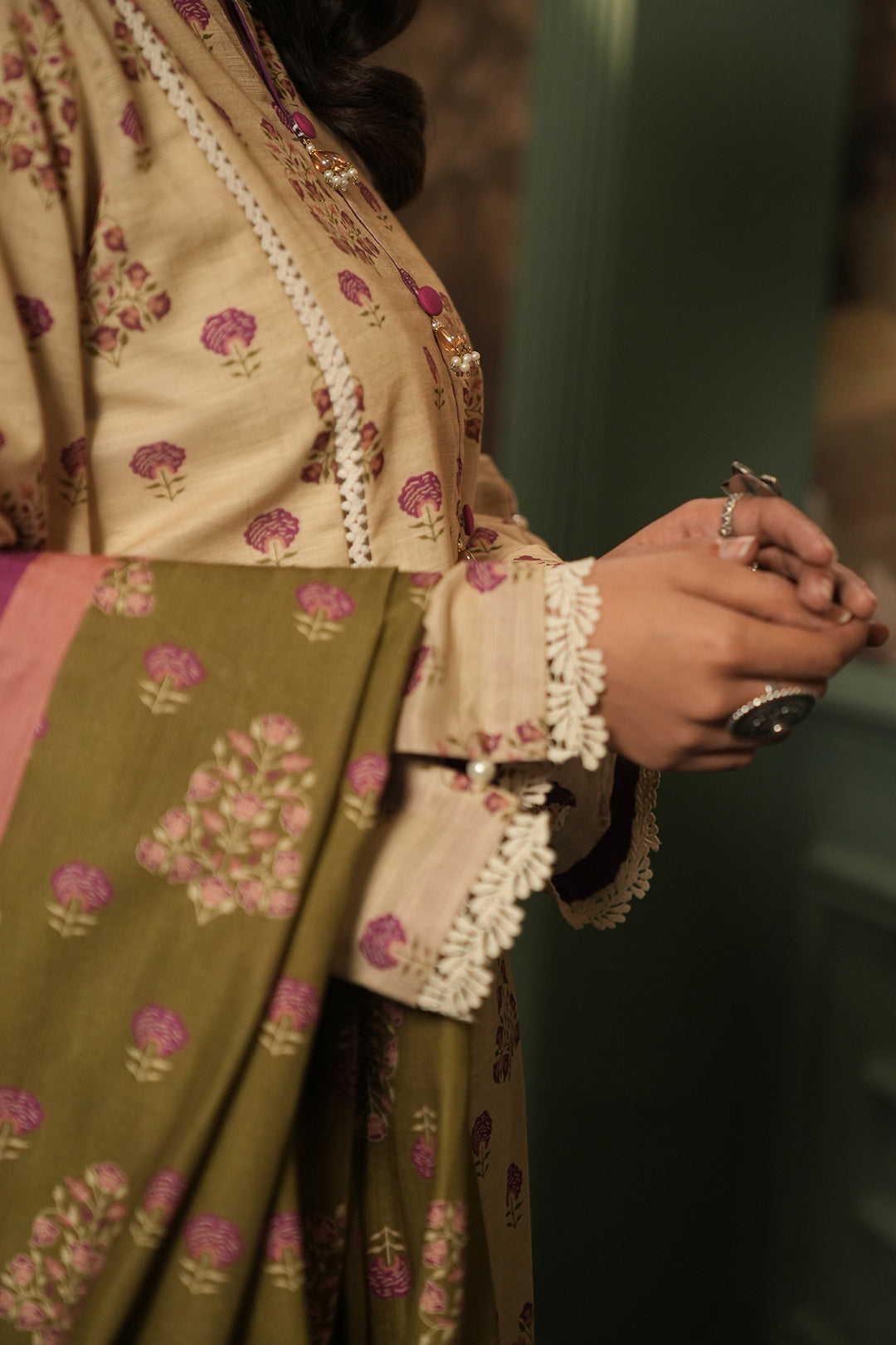 Zellbury | Unstitched 3 Piece Khaddar | Shirt Shalwar Dupatta - 0444 - House Of Hania