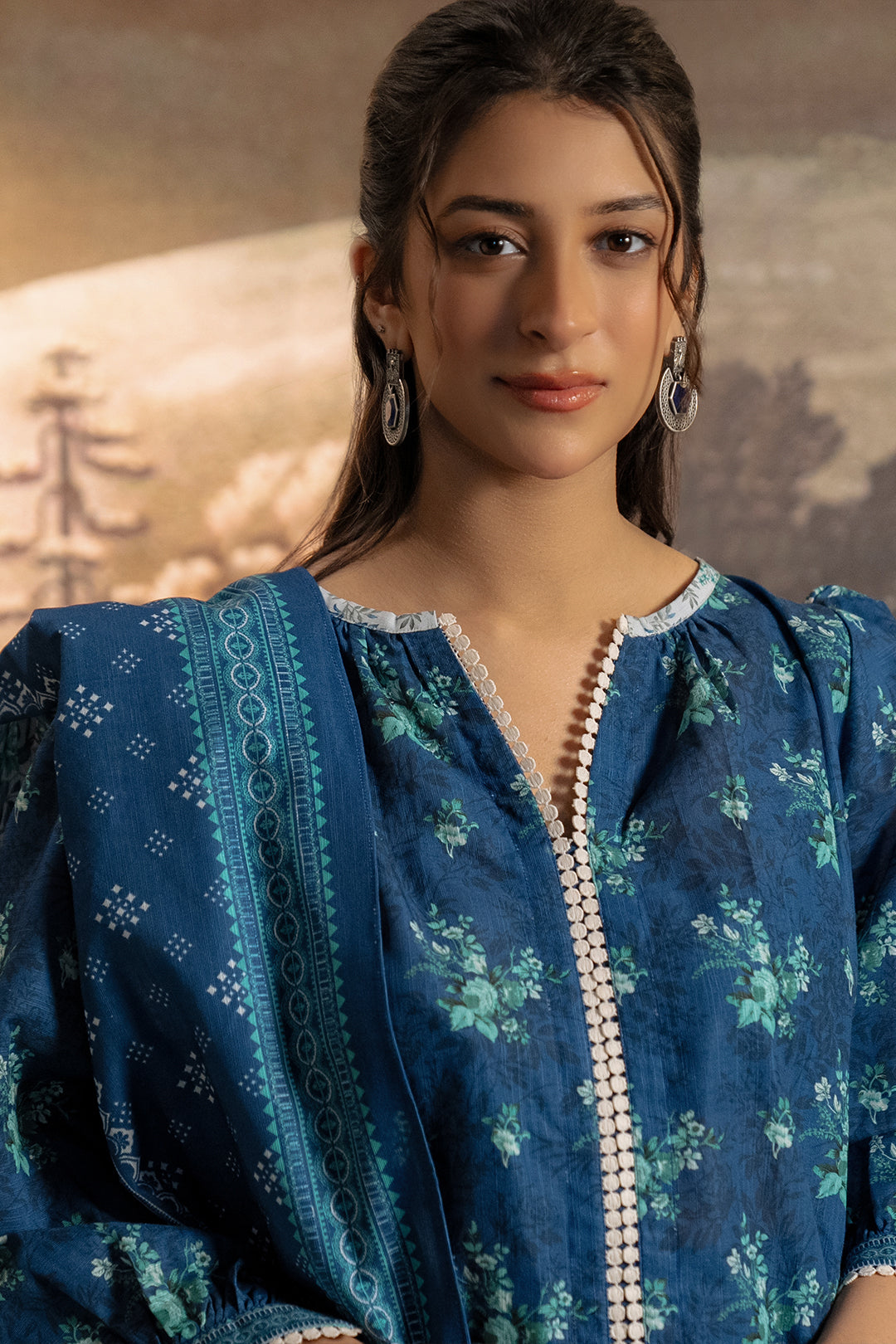 Zellbury | Unstitched 3 Piece Khaddar | Shirt Shalwar Dupatta - 0450 - House Of Hania