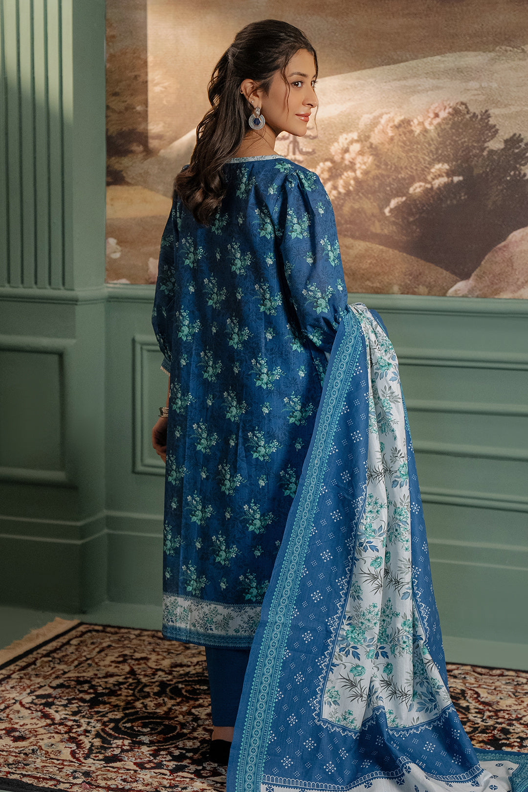 Zellbury | Unstitched 3 Piece Khaddar | Shirt Shalwar Dupatta - 0450 - House Of Hania