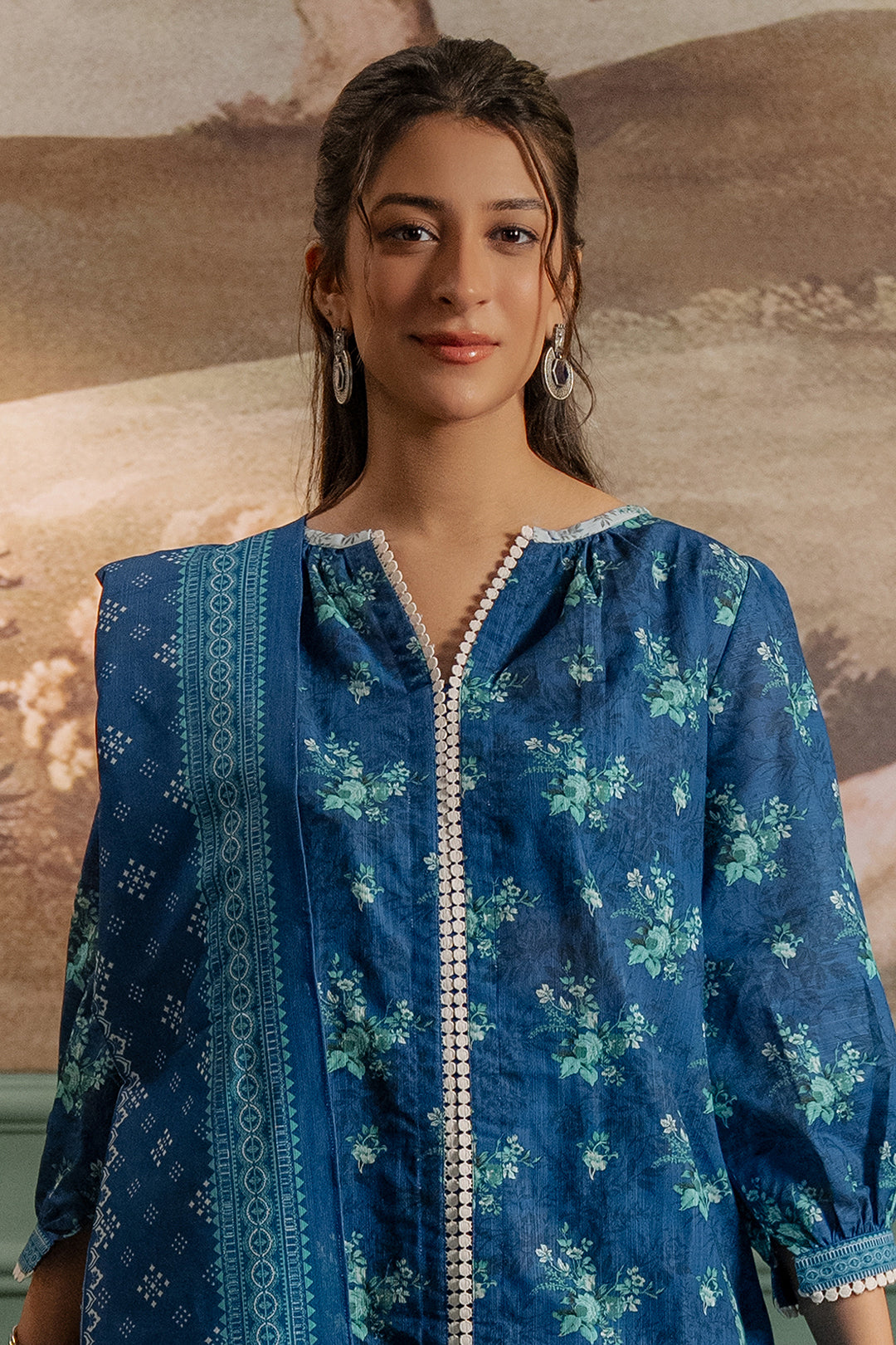 Zellbury | Unstitched 3 Piece Khaddar | Shirt Shalwar Dupatta - 0450 - House Of Hania