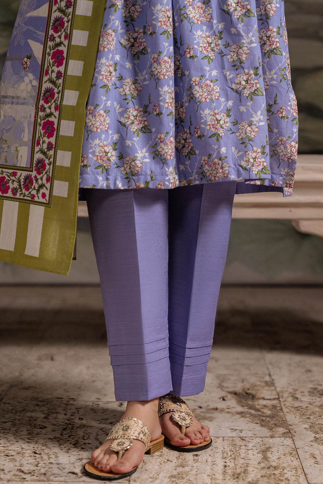 Zellbury | Unstitched 3 Piece Khaddar | Shirt Shalwar Dupatta - 0451 - House Of Hania
