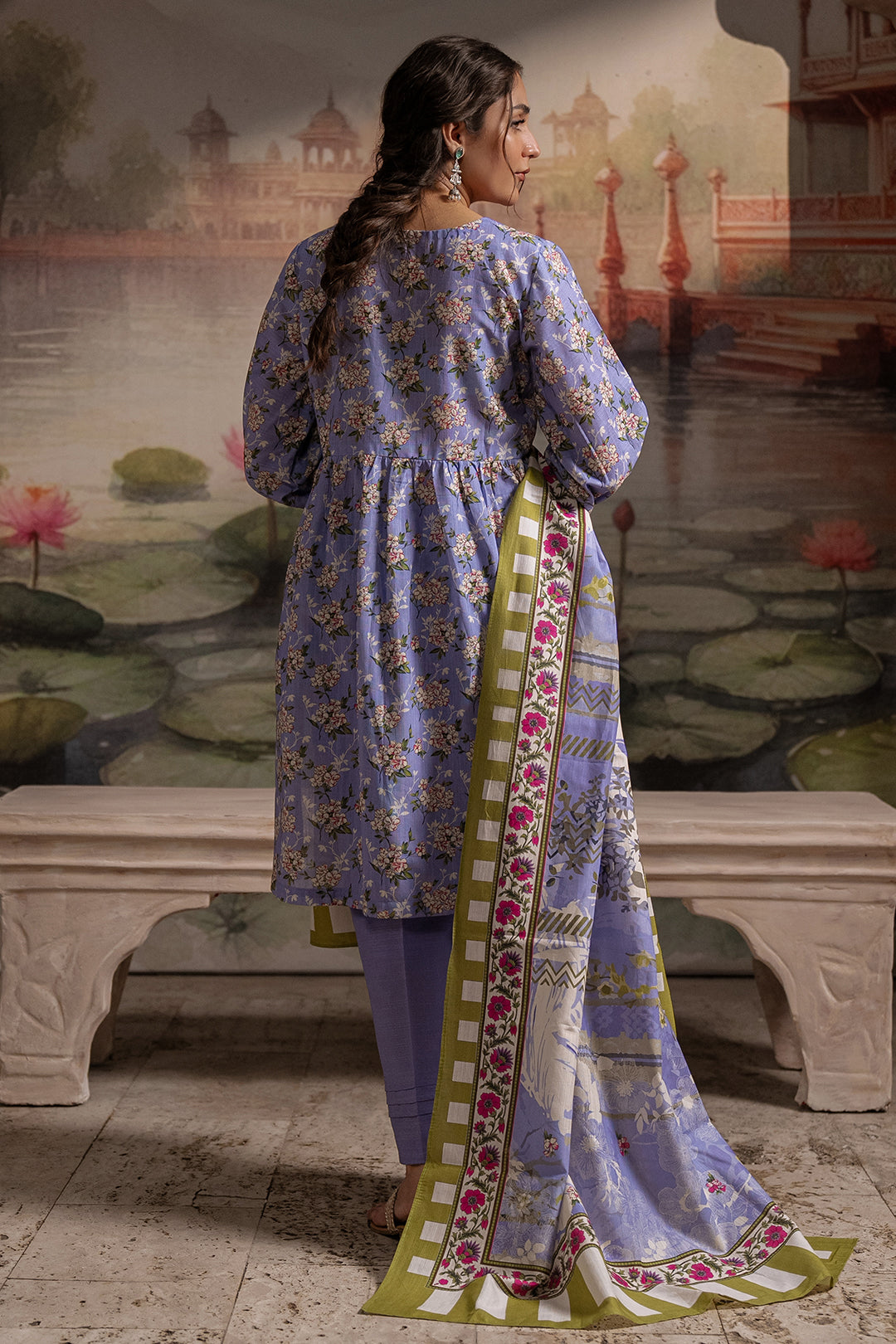 Zellbury | Unstitched 3 Piece Khaddar | Shirt Shalwar Dupatta - 0451 - House Of Hania