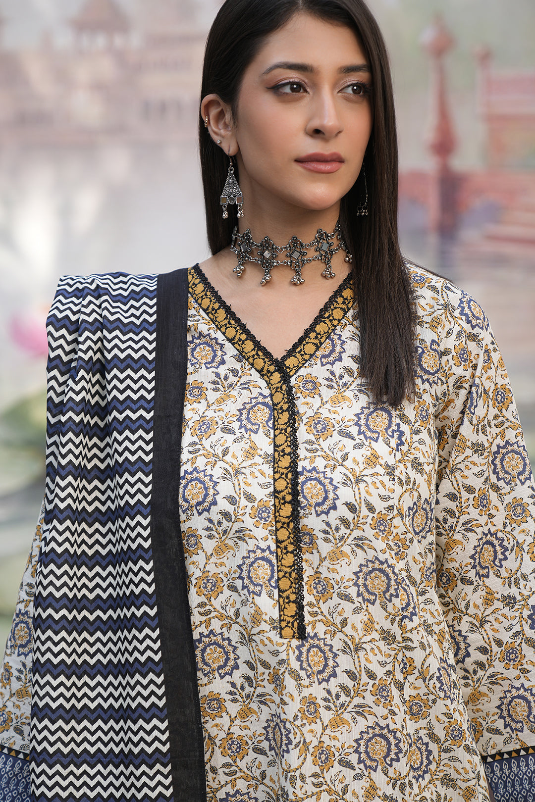 Zellbury | Unstitched 3 Piece Khaddar | Shirt Shalwar Dupatta - 0452 - House Of Hania