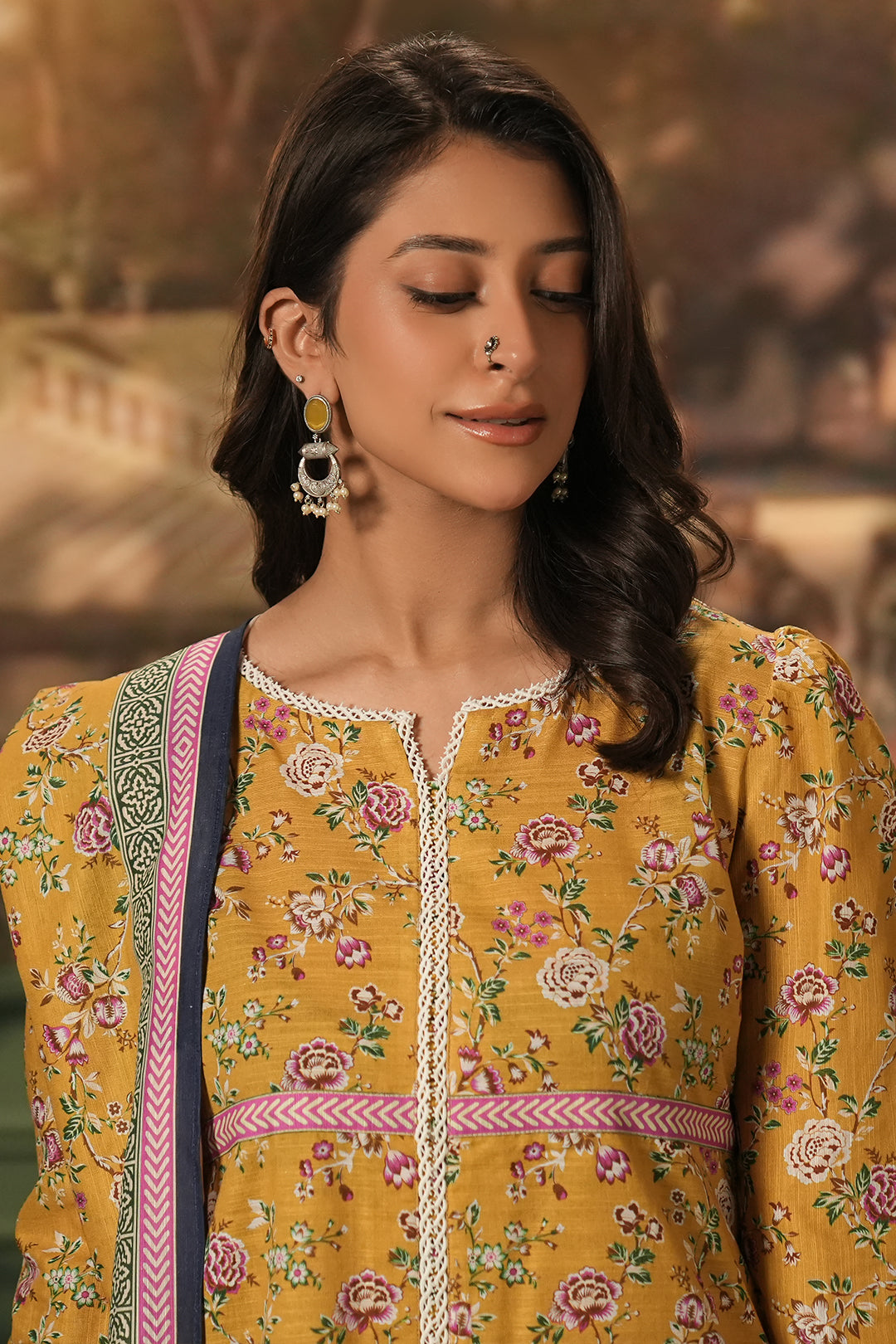 Zellbury | Unstitched 3 Piece Khaddar | Shirt Shalwar Dupatta - 0472 - House Of Hania