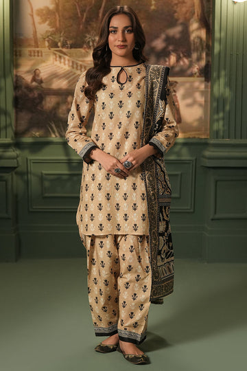 Zellbury | Unstitched 3 Piece Khaddar | Shirt Shalwar Dupatta - 0473 - House Of Hania