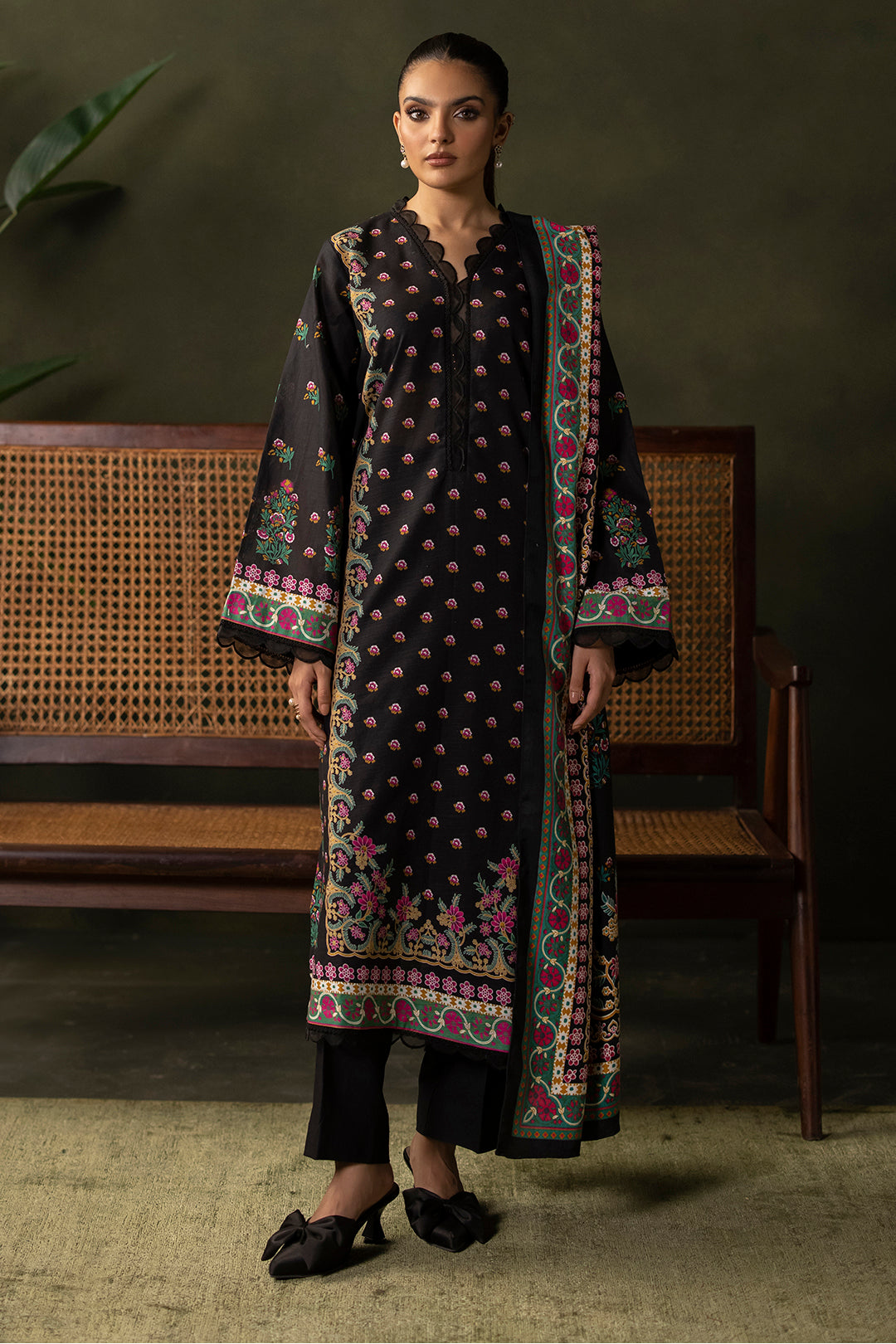 Zellbury | Unstitched 3 Piece Khaddar | Shirt Shalwar Shawl - 0286 - House Of Hania