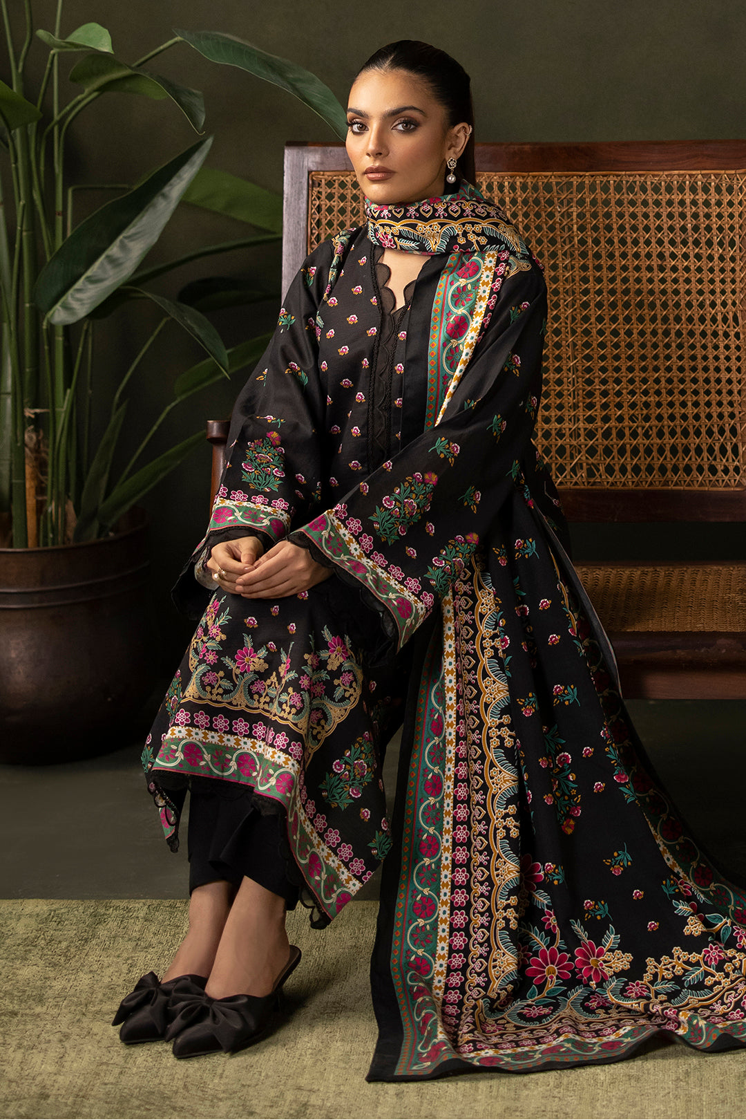 Zellbury | Unstitched 3 Piece Khaddar | Shirt Shalwar Shawl - 0286 - House Of Hania