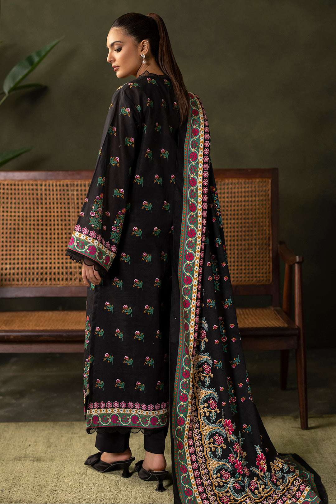 Zellbury | Unstitched 3 Piece Khaddar | Shirt Shalwar Shawl - 0286 - House Of Hania