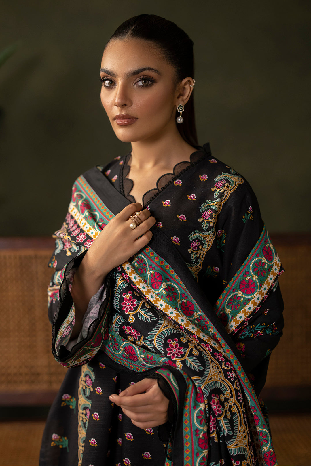 Zellbury | Unstitched 3 Piece Khaddar | Shirt Shalwar Shawl - 0286 - House Of Hania