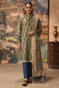 Zellbury | Unstitched 3 Piece Khaddar | Shirt Shalwar Shawl - 0381 - House Of Hania