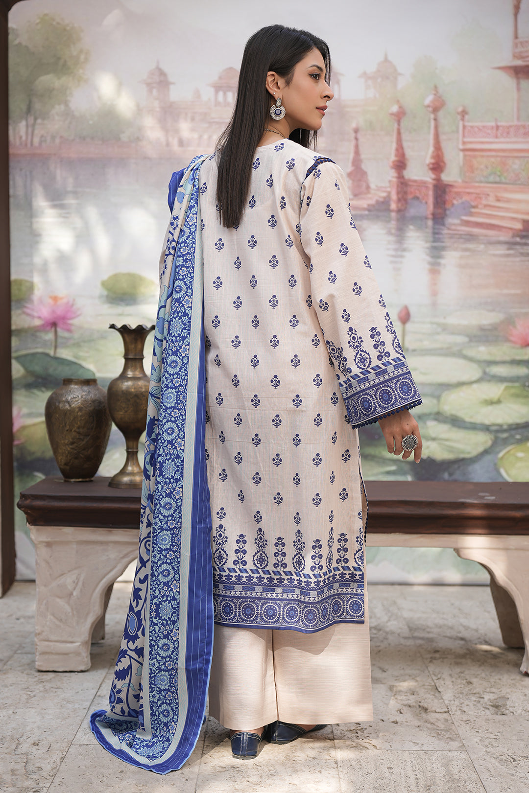 Zellbury | Unstitched 3 Piece Khaddar | Shirt Shalwar Shawl - 0382 - House Of Hania