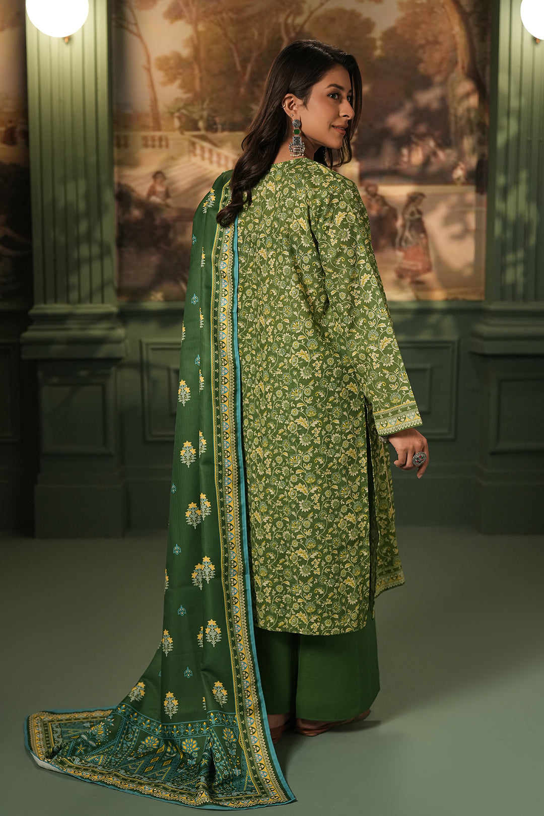 Zellbury | Unstitched 3 Piece Khaddar | Shirt Shalwar Shawl - 0384 - House Of Hania