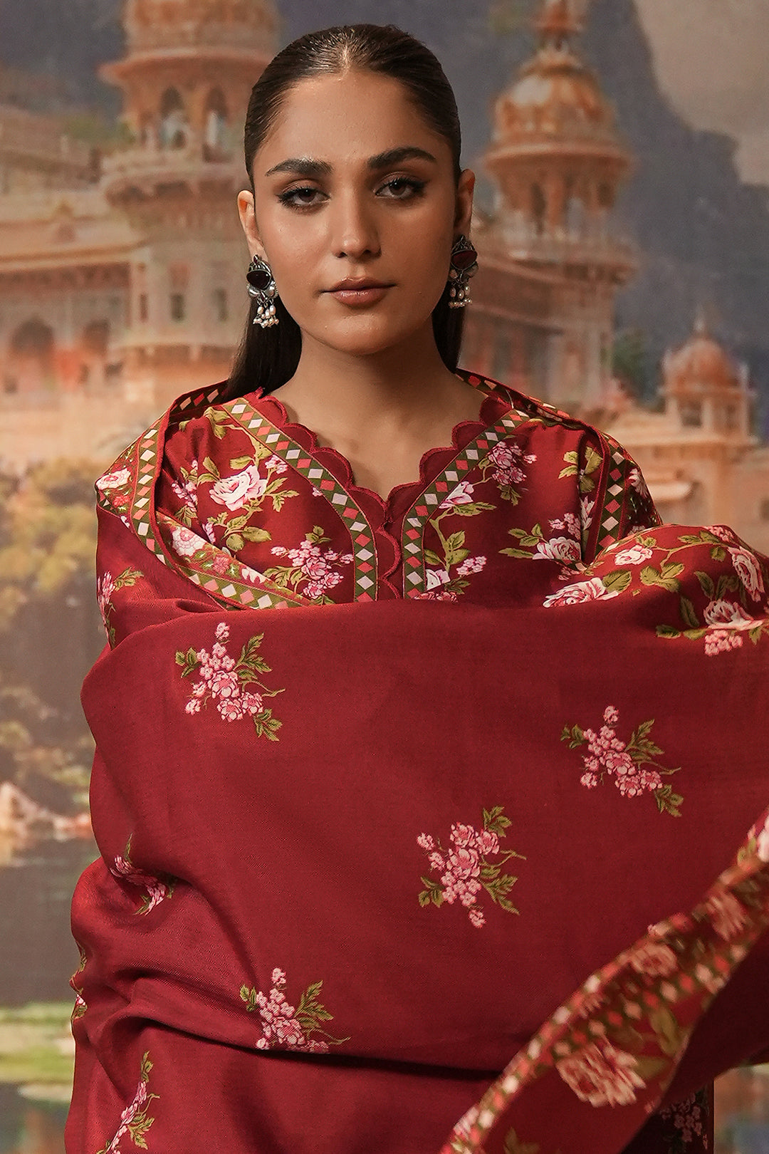 Zellbury | Unstitched 3 Piece Khaddar | Shirt Shalwar Shawl - 0389 - House Of Hania