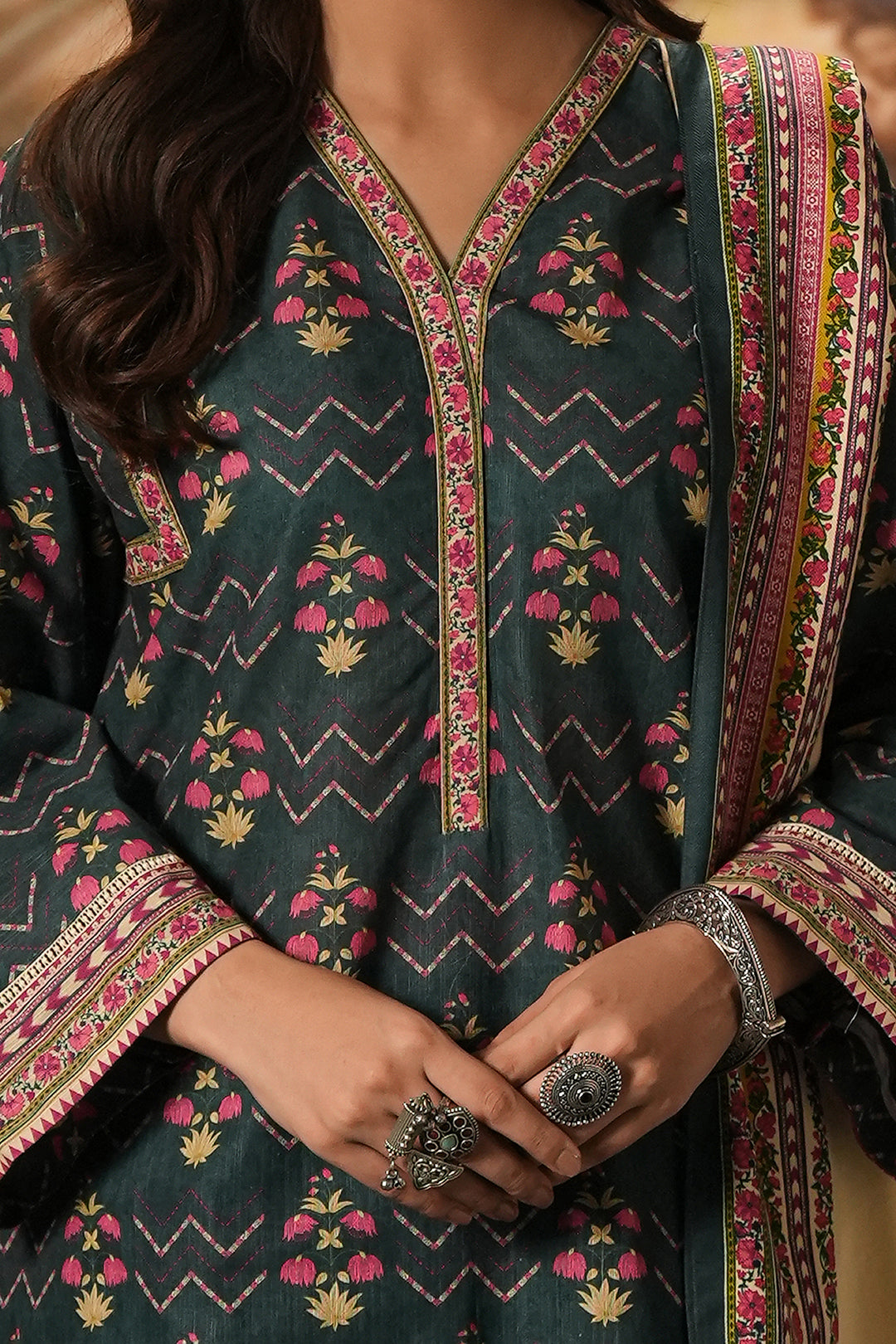Zellbury | Unstitched 3 Piece Khaddar | Shirt Shalwar Shawl - 0459 - House Of Hania