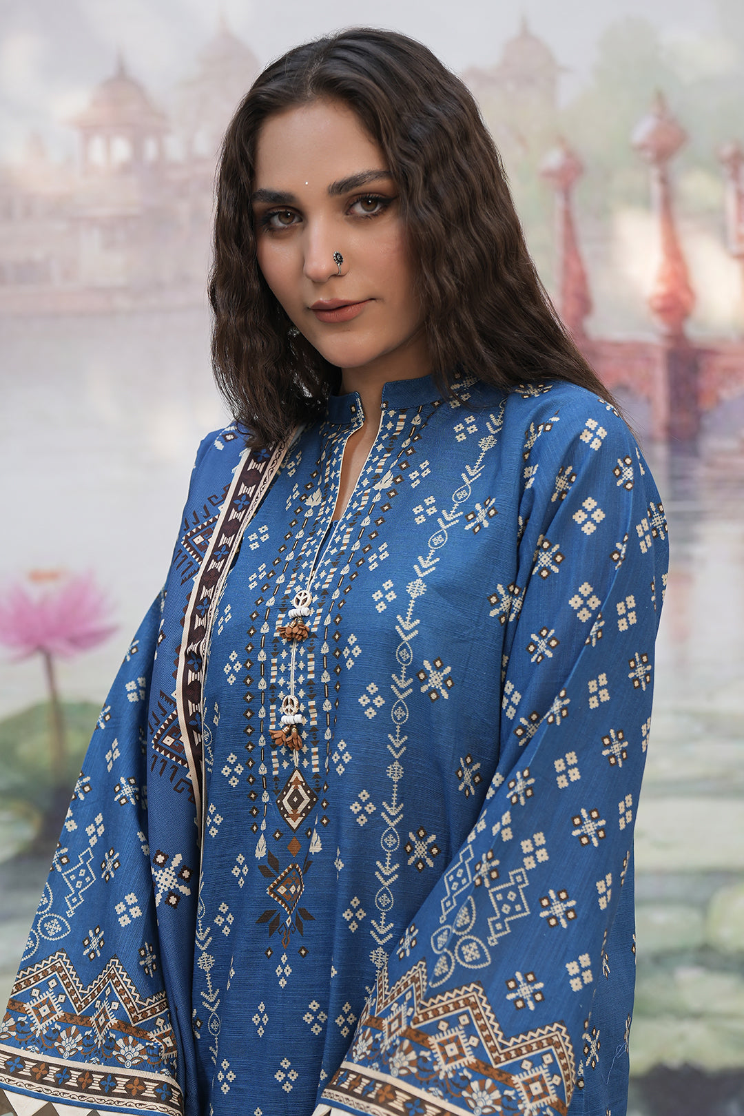 Zellbury | Unstitched 3 Piece Khaddar | Shirt Shalwar Shawl - 0466 - House Of Hania