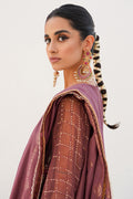 Zellbury | Unstitched 3 Piece Khaddi | Embroidered Shirt Shalwar Dupatta - 0356 - House Of Hania