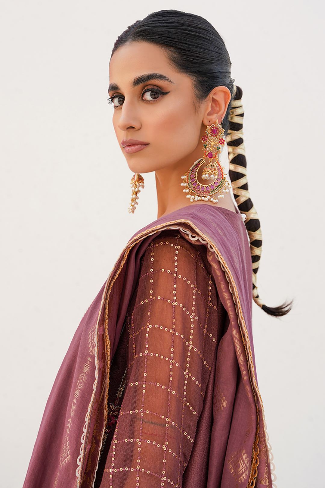 Zellbury | Unstitched 3 Piece Khaddi | Embroidered Shirt Shalwar Dupatta - 0356 - House Of Hania