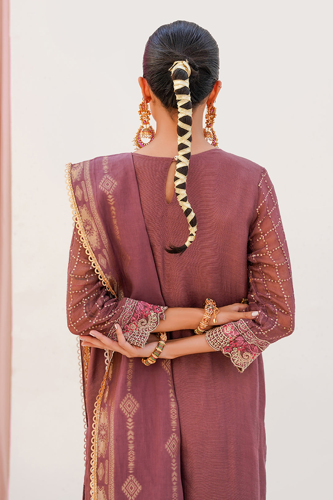 Zellbury | Unstitched 3 Piece Khaddi | Embroidered Shirt Shalwar Dupatta - 0356 - House Of Hania