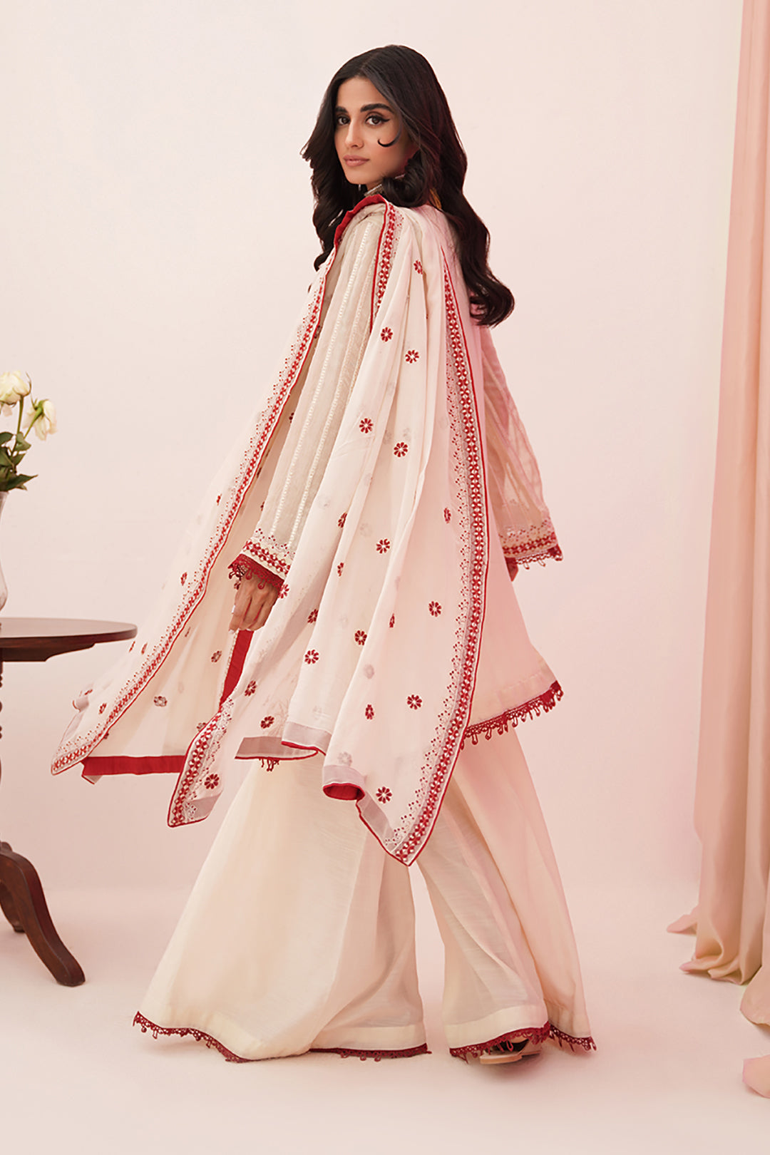 Zellbury | Unstitched 3 Piece Khaddi | Embroidered Shirt Shalwar Dupatta - 0363 - House Of Hania