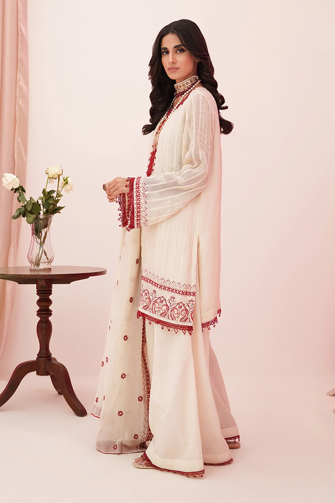 Zellbury | Unstitched 3 Piece Khaddi | Embroidered Shirt Shalwar Dupatta - 0363 - House Of Hania