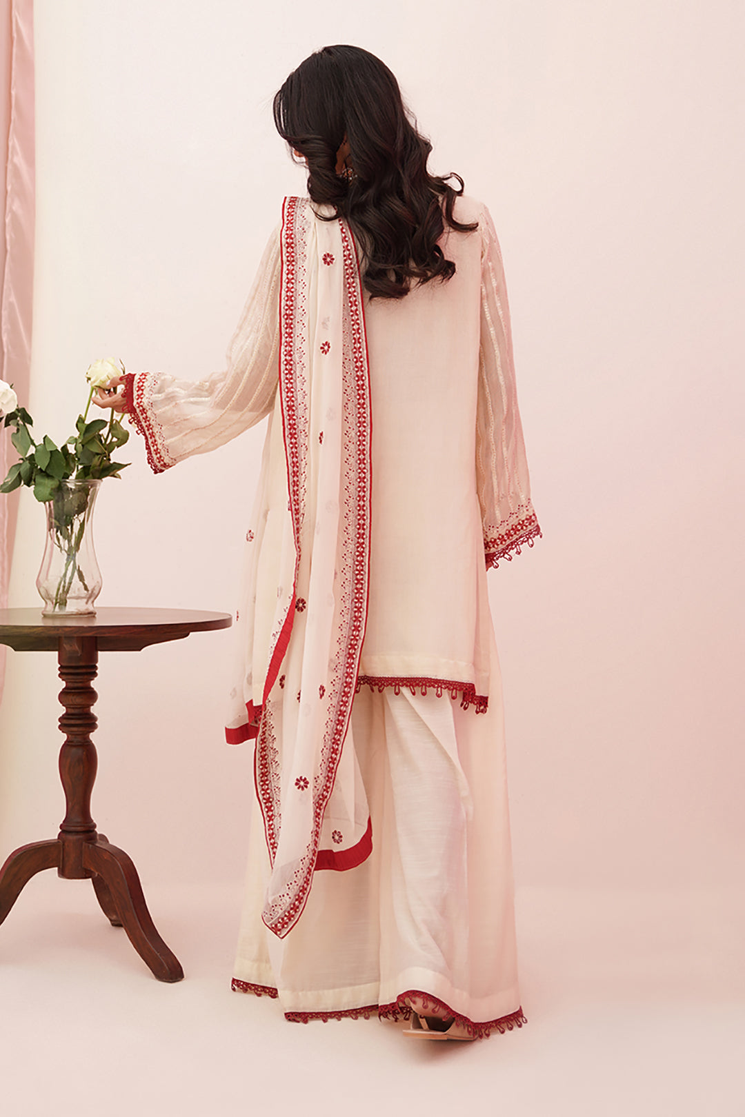 Zellbury | Unstitched 3 Piece Khaddi | Embroidered Shirt Shalwar Dupatta - 0363 - House Of Hania