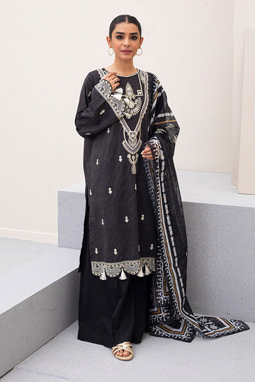 Zellbury | Unstitched 3 Piece Lawn | Embroidered Shirt Shalwar Dupatta - 0190 - House Of Hania