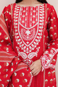 Zellbury | Unstitched 3 Piece Lawn | Embroidered Shirt Shalwar Dupatta - 0195 - House Of Hania