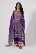 Zellbury | Unstitched 3 Piece Lawn | Embroidered Shirt Shalwar Dupatta - 0196 - House Of Hania