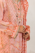 Zellbury | Unstitched 3 Piece Lawn | Embroidered Shirt Shalwar Dupatta - 0324 - House Of Hania